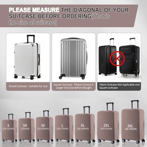 RainVillage Travel Luggage Cover Suitcase Protector, Khaki, 30-31 inch — view 5