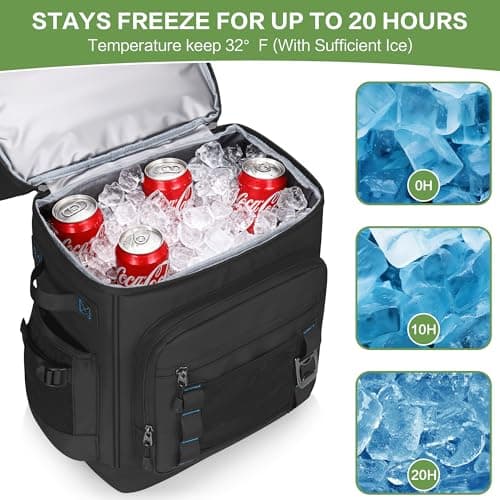 Youngoa 40L Cooler Backpack, Large Leakproof Insulated Cool Bag Rucksack — view 3