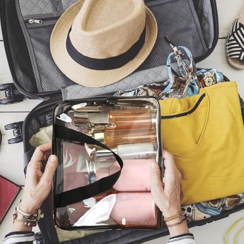 Yixinhe 2 Pack Clear Toiletry Bag for Travel, Large Makeup Wash Bag — view 6