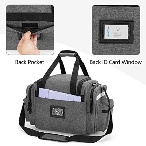 Damero Large Capacity Emergency Medical Bag with Removable Dividers, Grey — view 4