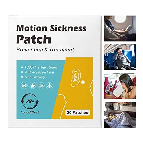 Motion Sickness Patches, Anti Nausea Sea Sickness Patch,Relieve Vomiting, Nausea, Dizziness Resulted from Travel of Cars, Ships, Airplanes, Fast Acting and No Side Effects (20count) — view 4