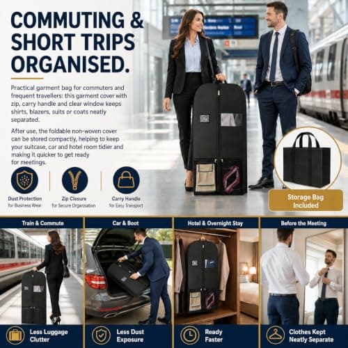 Men’s Suit Garment Bag, Business Travel Garment Bag for Men, Suit Bag for — view 4