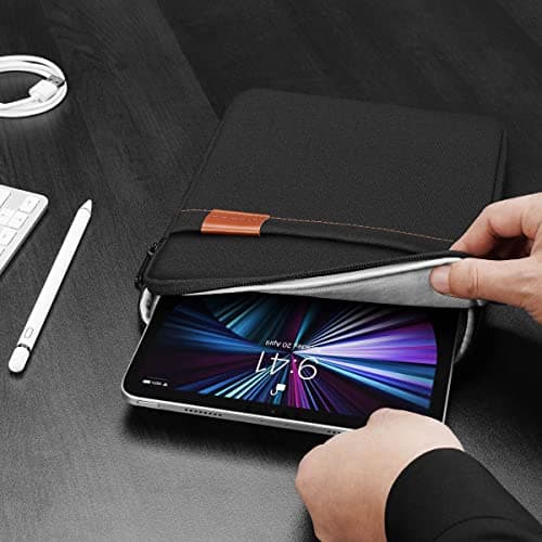 NIDOO 8 Inch Water-Resistant Laptop Sleeve Case Protective Bag Portable Carry for 8" iPad mini 6/7.9" iPad mini 45 4/8" Smart Tab M8 / 8.7" Galaxy Tab A7 Lite / 8" MatePad T 8 Kids Edition, Black — view 5