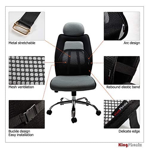 kingphenix 2-Pack Mesh Lumbar Support for Car and Office Chair Comfort — view 5