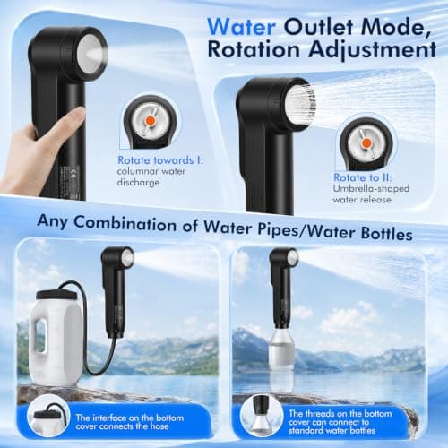 Portable Bidet Sprayer for Toilet, Electric Handheld Travel Muslim Shower — view 2