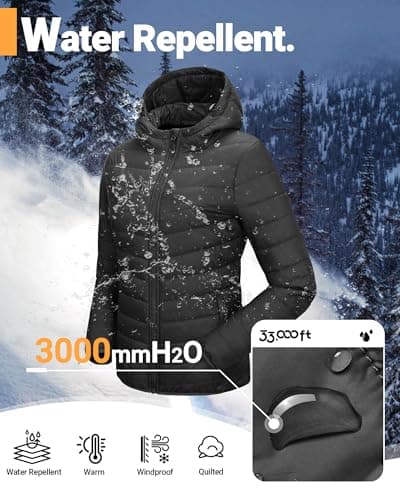 33,000ft Women's Packable Puffer Jacket Water Repellent Insulted Jacket — view 3