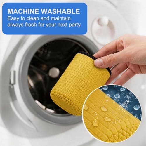 4 Pcs Can Cooler Sleeves,Non-Slip Beer Cooler,Rubber Insulated Cover,Portable and Durable,Consistent Temperature Protection,Ideal for Soda,Beer,and Water Bottles,As Well As Parties and Holiday Events — view 6