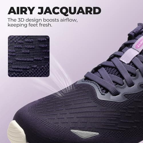 ALLSWIFIT Women's Walking Shoes Running Tennis Sneakers,Dark Purple,5 — view 5