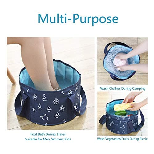 Collapsible Bucket for Soaking Feet, 25L Portable Travel Foot Bath Tub, Foot Soaking Bath Basin Portable, Foot Spa Soaking Feet Home Pedicure Basin Outdoor Camping — view 4