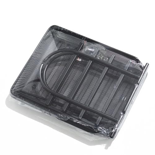 SUPYINI Metal Desk File Organizer, 4 Compartments Mesh Desktop Storage (4 — view 3