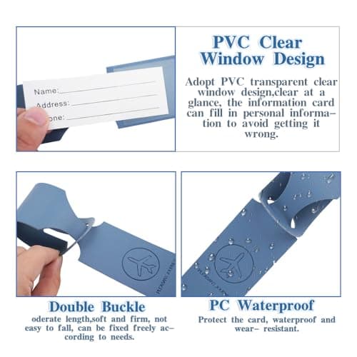 DIYJEP Clear Suitcase Cover Protectors with Luggage Tag(20in) — view 5