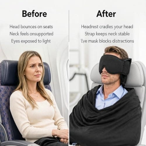 Travel Sleep System 3-in-1 with Pillow, Eye Mask & Body Sling — view 5
