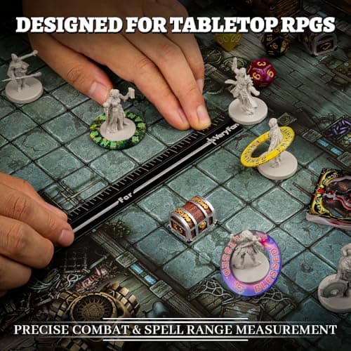 VarLaa Foldable Aluminum RPG Range Ruler with Dual Scale & Pencils — view 3