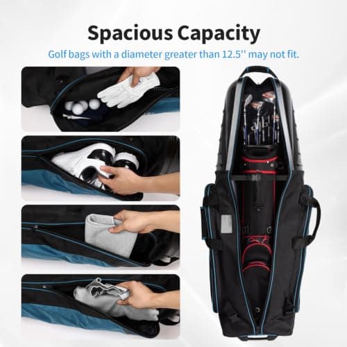 Golf Travel Bags Flight with Wheels,Golf Travel Cover,Golf Club Travel Case — view 2