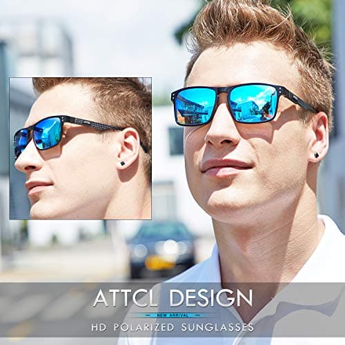 ATTCL Luxury Fibra De Carbon Polarised Sunglasses Mens for Driving UV400 — view 6