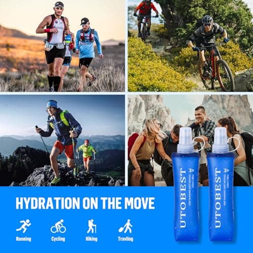 UTOBEST Running Water Bottles 250ml, Collapsible Soft Flask — view 6
