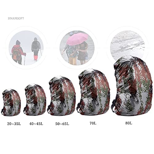SINAIRSOFT Backpack Rain Cover 20L-35L waterproof sunscreen Digital camo — view 2
