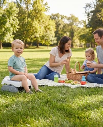 Pote Pals Travel Potty, Part of The Award-Winning Pote Pals Range, Soft PU Cushioned Portable Toddler Toilet seat - Includes 5 Disposable Liners (Grey Woodland) — view 2
