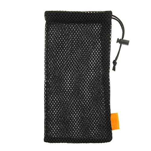 Fiacvrs Storage Bag Drawstring Carrying Case Cover Holder Protective Nylon Phone Pouch Mesh Mobile Universal Portable Power Bank(5.5 InchBlack)