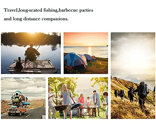 YWHWXB Ultralight Portable Camping Chair, Folding Backpacking Chair, Compact Collapsible Beach Chair Patio Dining Chair with Carrying Bag for Outdoor Hiking Fishing Picnic Travel (Sky Blue) — view 5