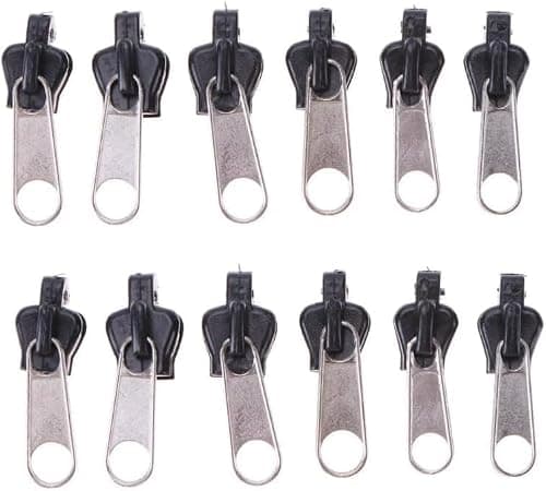 Black Universal Zipper Repair Kit - 6-Piece Emergency Fix Set with Replacement Sliders and Teeth for Crafts, Sewing and Travel Essentials (Multi-Purpose Fastener Kit) — view 4
