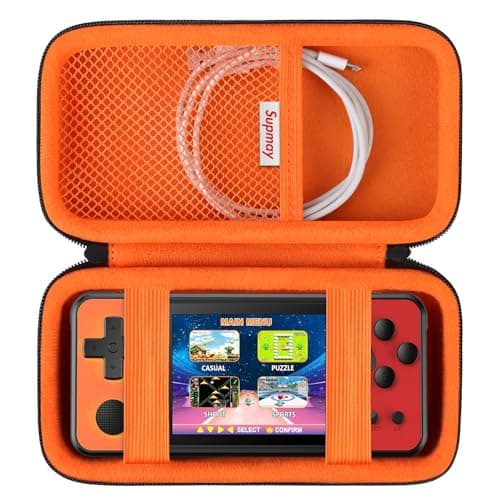 Supmay Mobile Hotspot Router Case for RoamWiFi 4G LTE, Protective EVA Hard Shell Case, Double Zipper Design, Mesh Bag for USB Cable & Accessories, Black+Orange