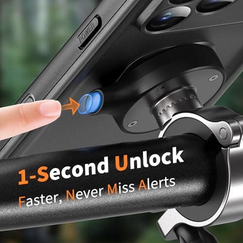 Cozycase 1S Lock/Unlock Waterproof Bike Phone Holder For iPhone 17 Pro Max — view 4