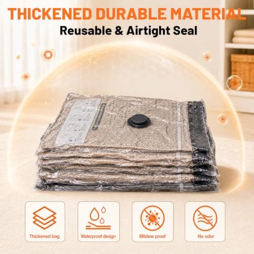 LYRIFFTIC Vacuum Storage Bags for Clothing Travel with Electric Pump — view 4