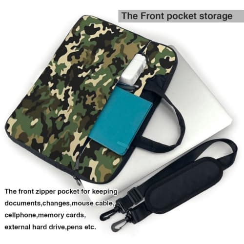 XOPEKVLAWM Laptop Bag 14 inch Shockproof Protective Cover Camo Laptop Sleeve Case Computer Carrying Bag — view 5