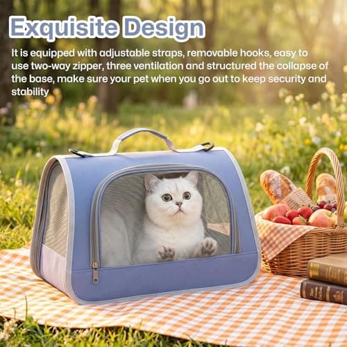 Small Animal Carrier Bag Portable, Portable Cat Guinea Pig Travel Carrier Bag Breathable Rabbit Carrier with Perspective Window for Puppy Dogs for Travel Walking Carrying Hiking Camping — view 5