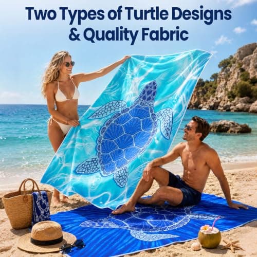KUIYU 2PCS Microfiber Beach Towels 180x90cm Extra Large — view 6