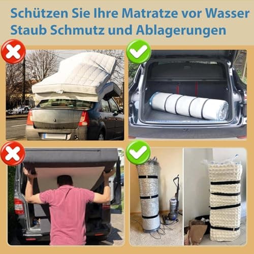 Xtrillogen Large Mattress Vacuum Bag for Moving,Mattress Seal Vacuum Storage Bags for Travel,Heavy Duty Suction Cover with Straps,for Latex,Hybrid,Foam and Clothing,Space Saver for Moving — view 4