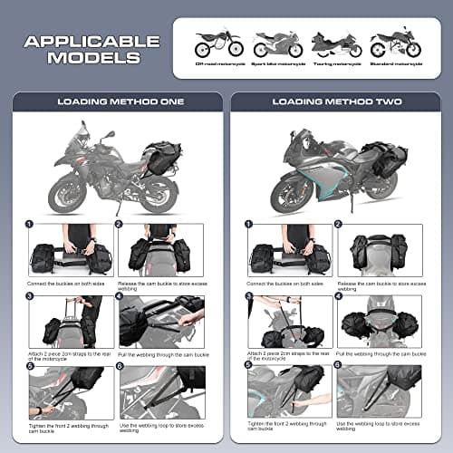Rhinowalk Motorcycle Saddle Bag Waterproof 18L (9L*2) Motor Saddlebags Side Bags Pannier Bag Trunk Motorcycle Accessory — view 5