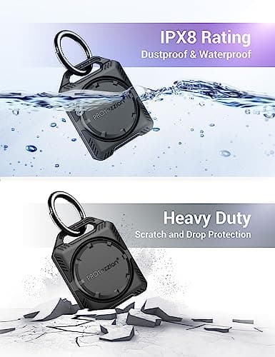 PROfezzion 4-Pack Secure Air Tag Holder with Key Ring & 3M Adhesive Mount — view 3