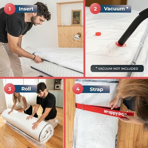 Wrappybag Mattress Vacuum Bag - Storage Bag for Moving House Single — view 5