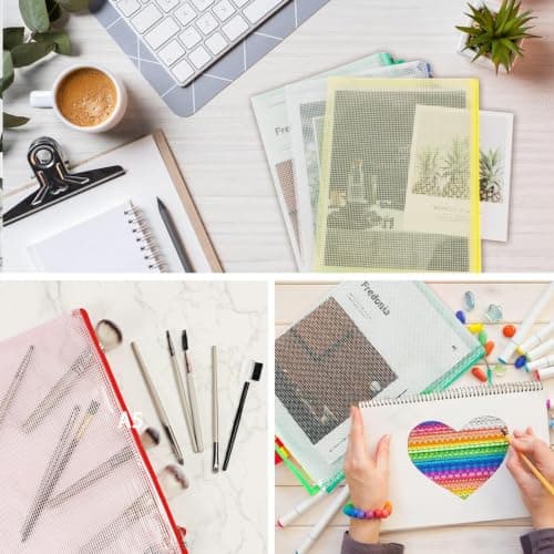 20 Pack A5 Plastic Zip Wallets, Waterproof PVC File Folders with Mesh Window & Smooth Zipper, Multi-Coloured Document Organiser Bags for Office, School, Travel & Home Storage — view 6