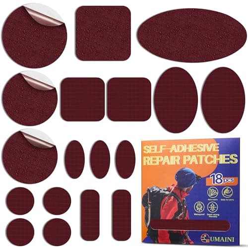 Patches for Clothing Self-Adhesive Burgundy, Patch Jacket Feathers 18 pcs.