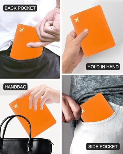 toTravelGear Passport Holder for Travel Essentials RFID Blocking PU Leather — view 5