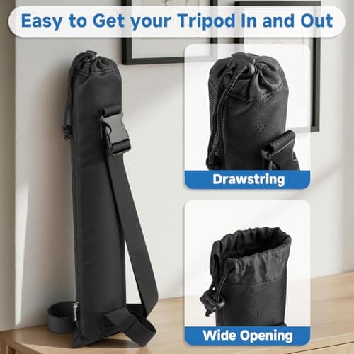 Compact Travel Bag for Slim Selfie Stick Extendable Cell Phone Tripod Stand — view 5