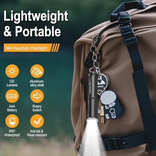 BORUIT RJ11 LED Small Battery Torch 120 lumens, AAA Battery Powered — view 5