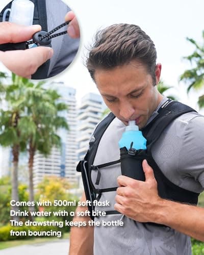 Zelvot Running Vest for Women Men, Hydration Vest with 500ml Water Bottle — view 4