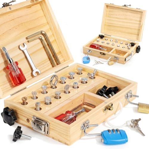 Lehoo Castle Montessori Toys for 3 4 5 Year Olds, Wooden Screwdriver Board