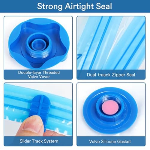 AIyvisun 6pcs Vacuum Storage Bags 60 * 80 cm with Hand Pump, L Vacuum Pack Bags for Clothes Super Space Saver, for Travel Duvet Bedding — view 4