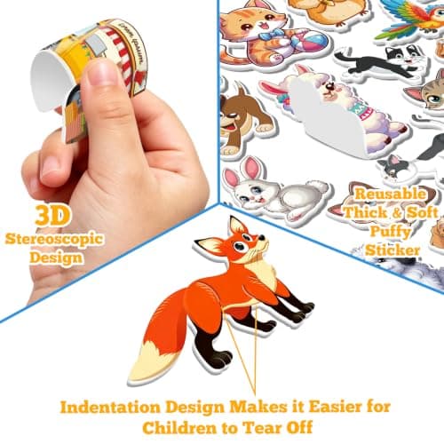 Kalysky 6 Pack Reusable Sticker Book for 2+ Year Olds — view 5