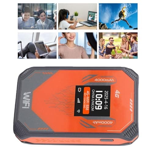 Jiawu Compact 4G Portable WiFi Router with LCD Screen and Anti Theft Security for Camping Travel Supporting 8 Simultaneous Connections — view 2