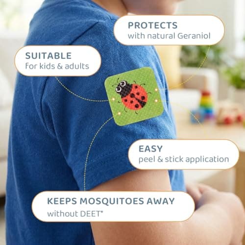 Mosquito Repellent Bracelet, 5 Pack Pure Natural Insect Repellent Bands, Anti-Mosquito Stickers, Waterproof Anti Insects Wristbands for Outdoor Travel Protection — view 3