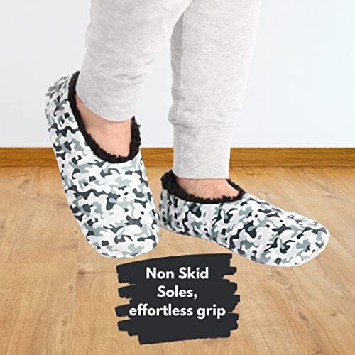 Splosh Men's Camo Army Slippers | UK 5 6 7 8 9 10 11 Fluffy Slippers for Men | Soft, Cozy & Machine Washable with Anti-Slip Sole, Fun Dad Gift — view 3