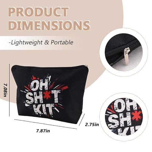 First Aid Kit Bag for Travel Med Medical Bags for Women Men Funny Medicine Makeup Bags Pouch for Purse Organizer Pouches Empty Emergency Med Pouch for Traveling Trauma Kit Pill Case for Car Travel — view 2