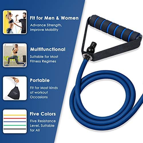 Cikyner Resistance Tube with Handles, Single Exercise Band with Carring Bag — view 2