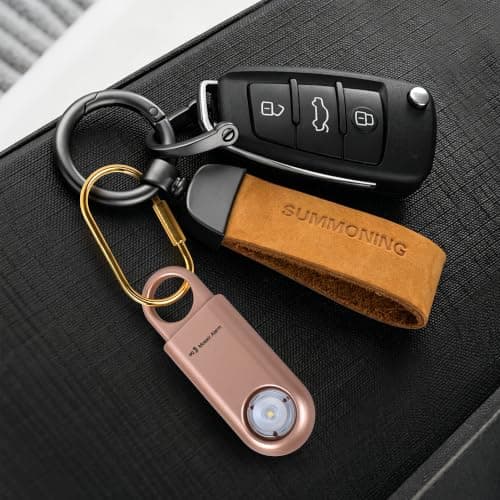 130db Personal Safety Alarm with Ultra Bright Strobe Light. Rose Gold — view 5